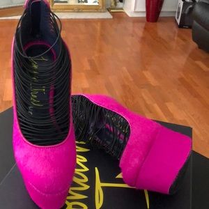 London Trash Pony Hair Heels